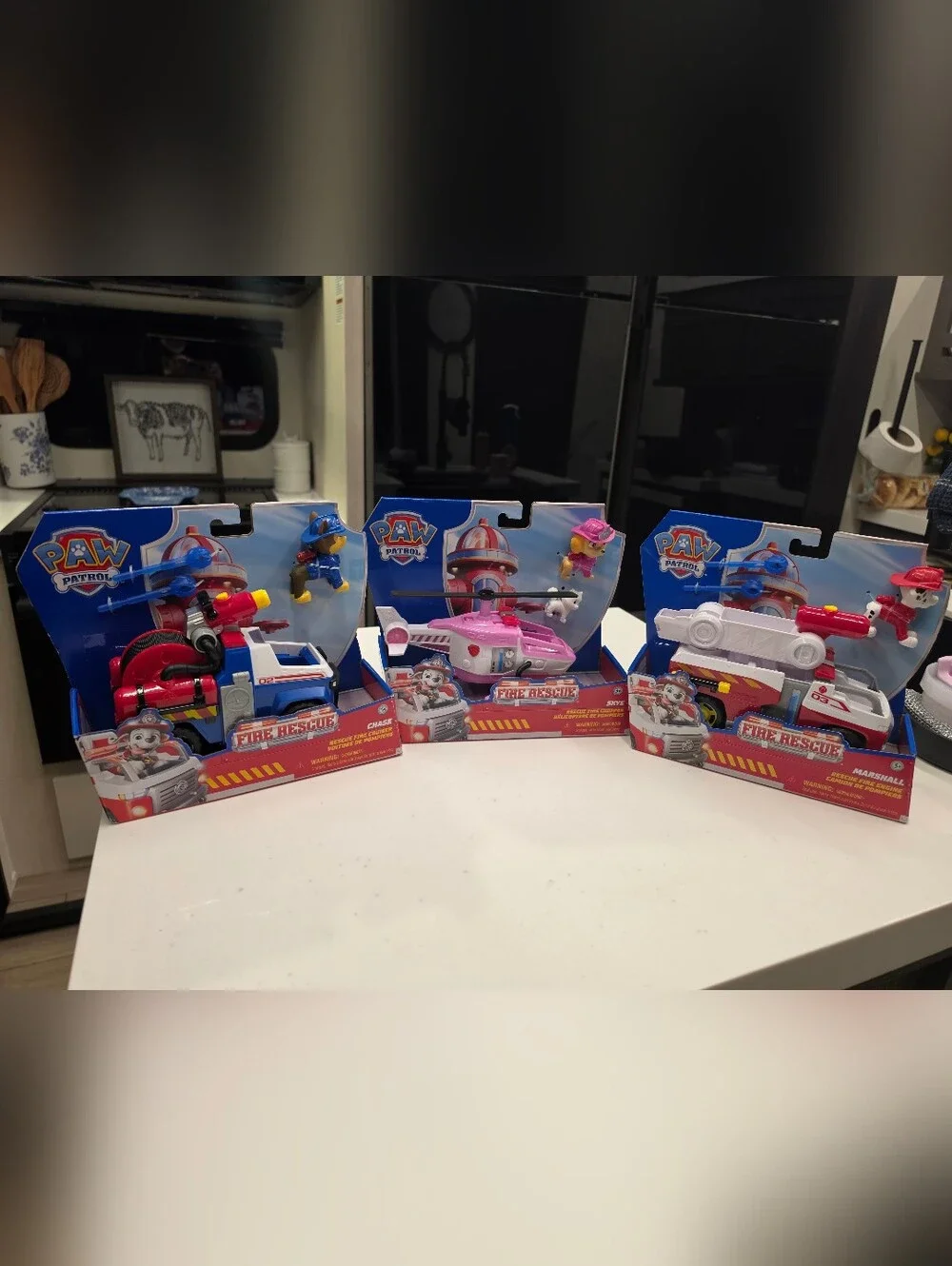 Set Of 3 NEW Paw Patrol Fire Rescue Play Sets Ft. Skye,Chase,and Marshall